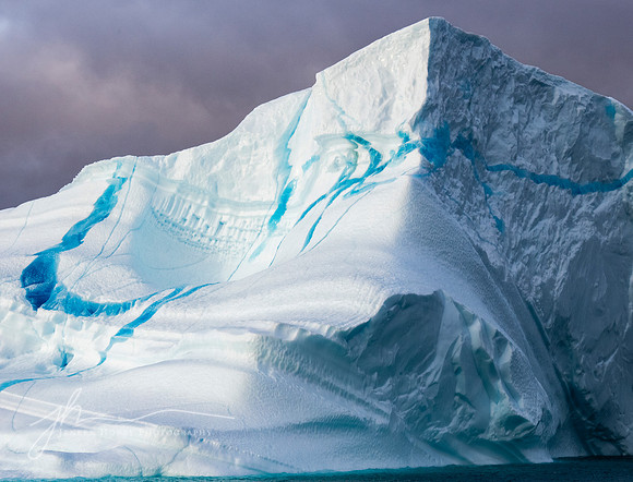 "Iceberg in Mauve Light, detail"