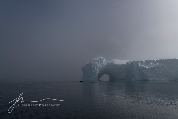 "Ice Arch and Humpback Whales" distance