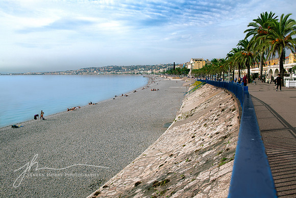 The Promenade des Anglais and the Bay of Angels, Nice, France
