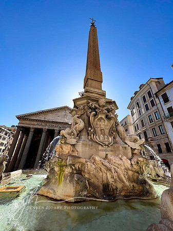 The fountain of the Pantheon, Rome, Italy