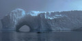 "Ice Arch and Humpback Whales" closeup