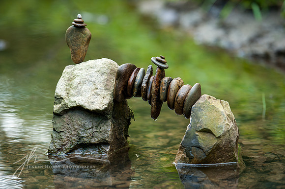 Cairn built by eight-year-olds #2, woods near Alexander Park, Hamilton, Ontario