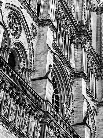 Notre Dame Cathedral #1, Paris (black and white), France