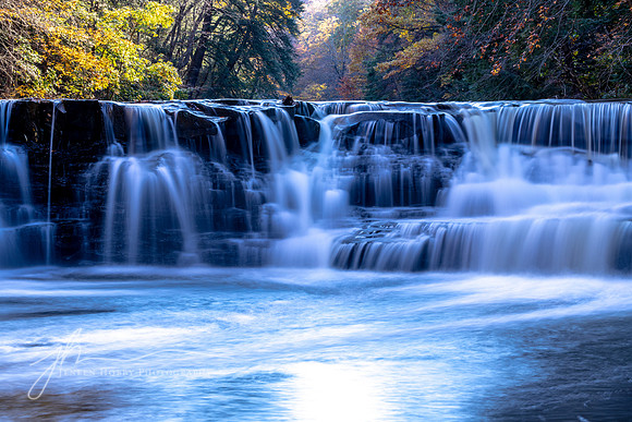 "Autumn Cascade", Double Decker Falls, South Chagrin Reservation, #1, Ohio