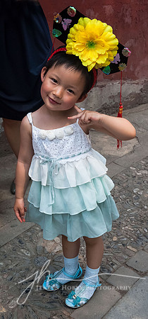 Girl at festival in Beijing, China