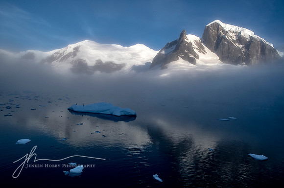 "Sky, Mountains, Fog, Ice, and Sea"