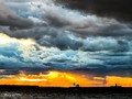 "Safeguards"--Lake Erie: Cleveland Harbor West Pierhead Lighthouse and East Pierhead Lighthouse